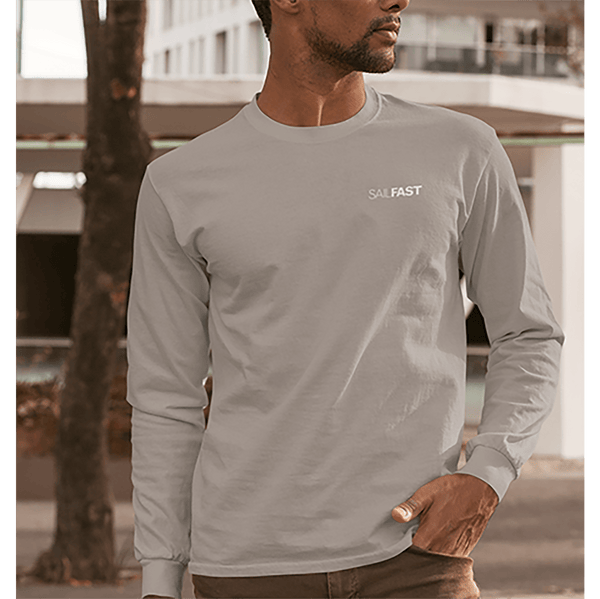 SailFast Apparel, LLC Cotton Small / Sport Grey 'Cape' (2-colors) Men's 100% Cotton Long Sleeve T-Shirt